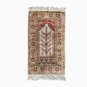 Vintage Turkish Silk & Cotton Kayseri Rug-YMM-1153804