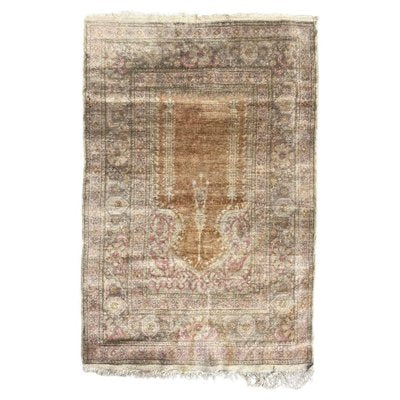 Vintage Turkish Silk Kayseri Rug-YMM-1214693