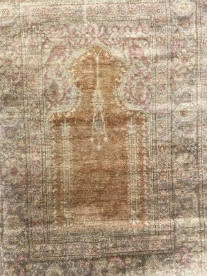 Vintage Turkish Silk Kayseri Rug-YMM-1214693