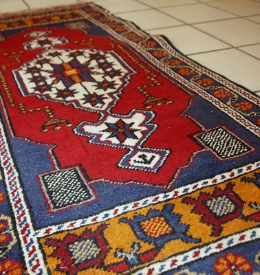 Vintage Turkish Yastik Carpet, 1960s-JZV-952460