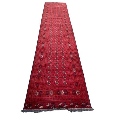 Vintage Turkmen Afghan Bokhara Design Runner-YMM-1062068