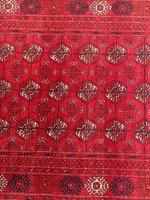 Vintage Turkmen Afghan Bokhara Design Runner-YMM-1062068