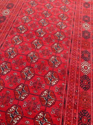 Vintage Turkmen Afghan Bokhara Design Runner-YMM-1062068