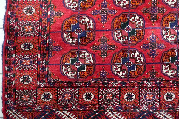 Vintage Turkmen Handmade Tekke Rug, 1960s-JZV-1367123