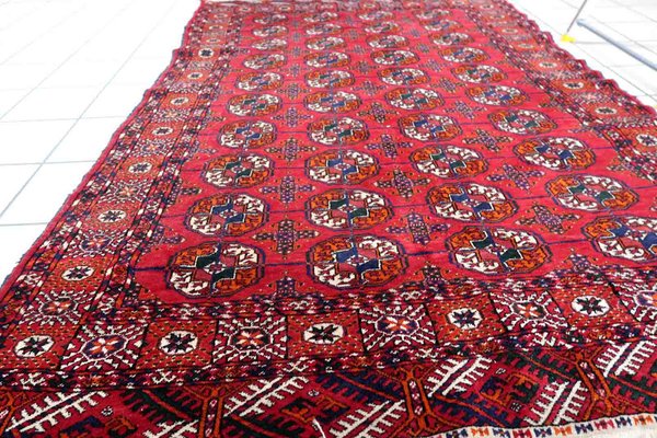 Vintage Turkmen Handmade Tekke Rug, 1960s-JZV-1367123