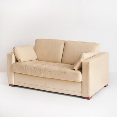 Vintage Two-Seater Sofa in Leather by Gerbet Grebot, 1990s-ZFJ-2032083