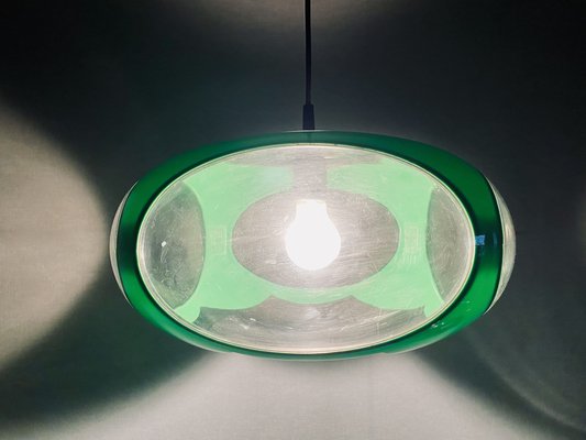 Vintage UFO Ceilings Lamp in Green from Massive Belgium, 1970s-PYR-1808135