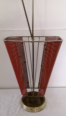 Vintage Umbrella Stand with Chromed Steel Frame, 1960s-HOI-828385