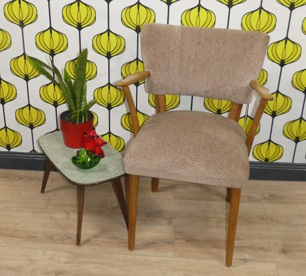 Vintage Upholstered Wood Armchair, 1960s-AFE-1816089