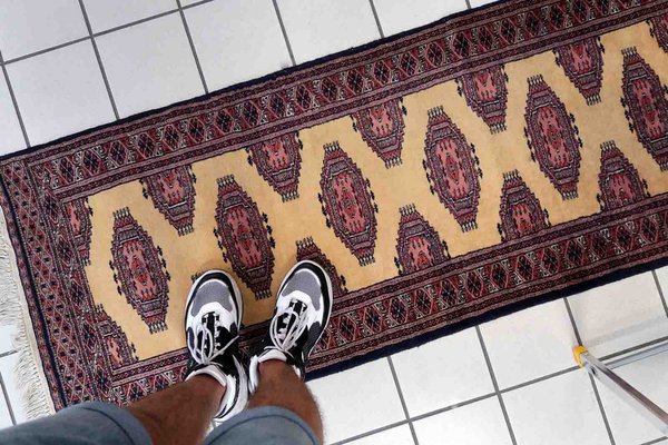 Vintage Uzbek Bukhara Runner Rug, 1970s-JZV-1384312