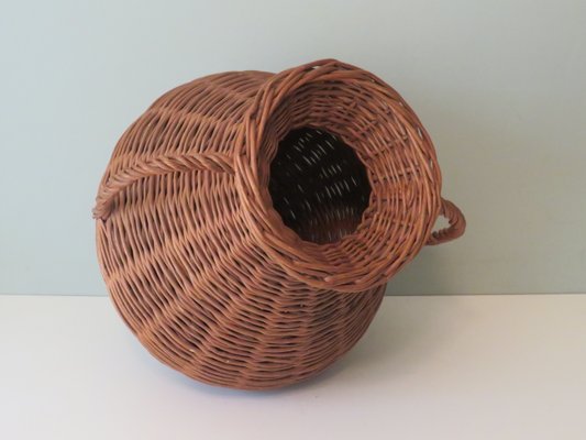 Vintage Vase in Wicker, France, 1960s-UKG-1377486