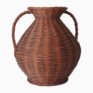 Vintage Vase in Wicker, France, 1960s-UKG-1377486