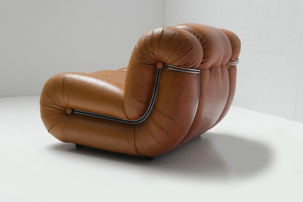 Vintage Velasquez Lounge Chair in Cognac Leather by Mimo Padova, Italy-ZXL-1445207