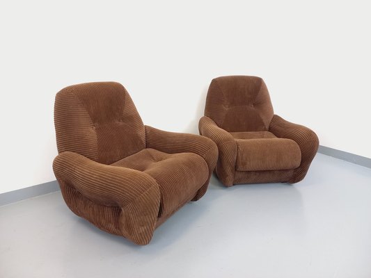 Vintage Velvet Armchairs, 1970s, Set of 2-AHO-1784569