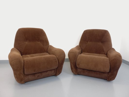 Vintage Velvet Armchairs, 1970s, Set of 2-AHO-1784569