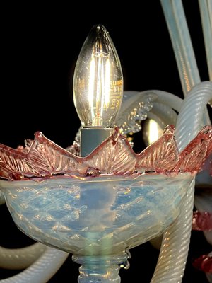 Vintage Venetian Light Blue and Pink Chandelier, 1950s-OVO-1764159