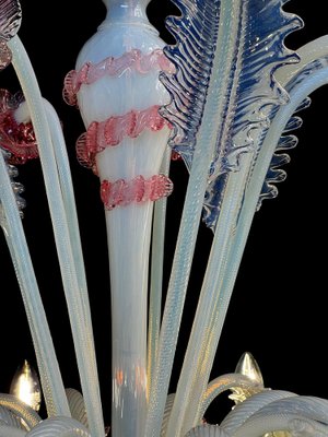 Vintage Venetian Light Blue and Pink Chandelier, 1950s-OVO-1764159