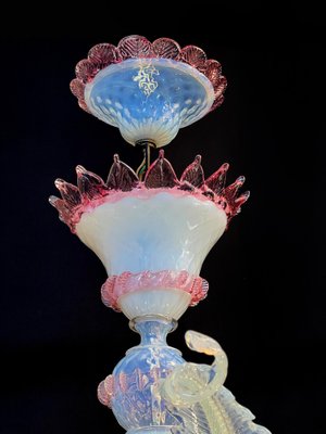 Vintage Venetian Light Blue and Pink Chandelier, 1950s-OVO-1764159