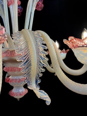 Vintage Venetian Light Blue and Pink Chandelier, 1950s-OVO-1764159