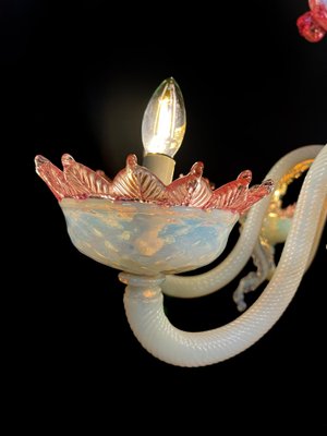 Vintage Venetian Light Blue and Pink Chandelier, 1950s-OVO-1764159