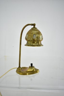 Vintage Vienna Secession style Table Lamp in Brass & Glass, Austria, 1930s-TZ-1384755