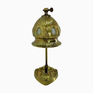 Vintage Vienna Secession style Table Lamp in Brass & Glass, Austria, 1930s-TZ-1384755