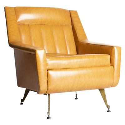 Vintage Vinyl Armchair, Italy, 1950s-ZCI-752307