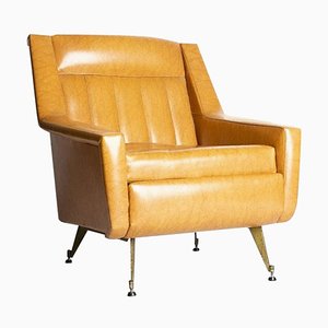 Vintage Vinyl Armchair, Italy, 1950s-ZCI-752307