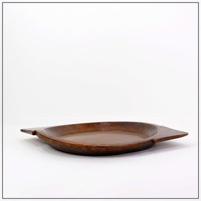 Vintage Wabi Sabi Wooden Large Chapati Bowl, India-NYF-2019189