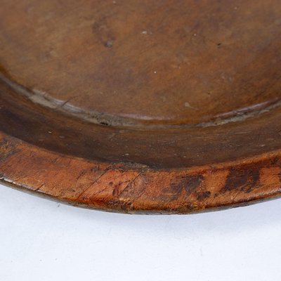 Vintage Wabi Sabi Wooden Large Chapati Bowl, India-NYF-2019189