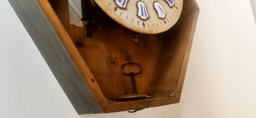 Vintage Wall Clock in Wood-QLH-1742572