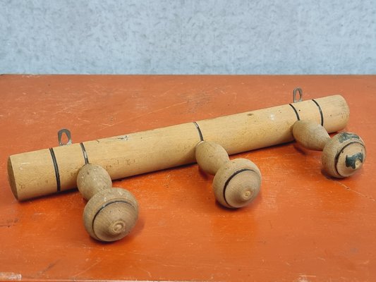 Vintage Wall Coat Rack in Faux Bamboo, 1920s-IFQ-2017495