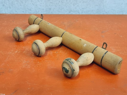 Vintage Wall Coat Rack in Faux Bamboo, 1920s-IFQ-2017495