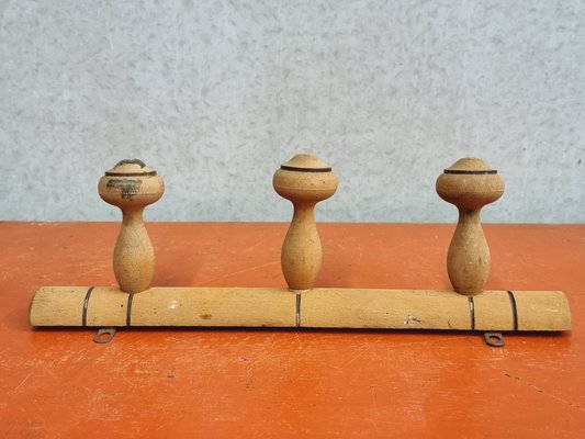 Vintage Wall Coat Rack in Faux Bamboo, 1920s-IFQ-2017495