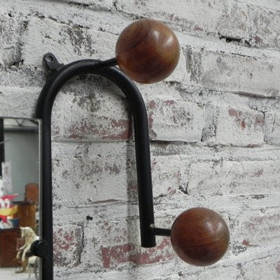 Vintage Wall Coat Rack with Beech Balls, 1950s-TL-753037