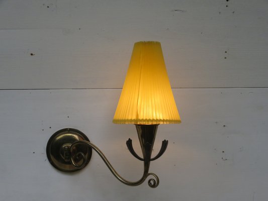 Vintage Wall Lamp in Brass, 1950s-EY-1342357