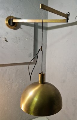 Vintage Wall Lamp in Braved Iron with Double Extension, 1960s-OHK-1788267