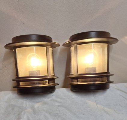 Vintage Wall Lamps with Black Aluminum Housing and Tinted Acrylic Glass Pane from Bonalux, 2000s, Set of 2-HOI-2021780