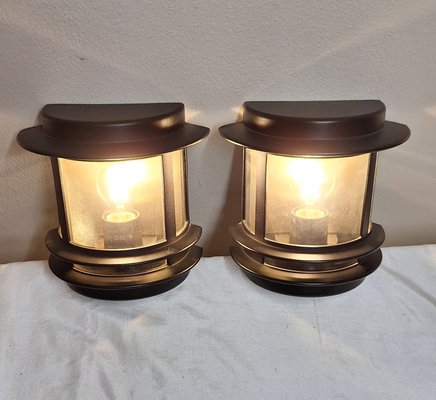 Vintage Wall Lamps with Black Aluminum Housing and Tinted Acrylic Glass Pane from Bonalux, 2000s, Set of 2-HOI-2021780