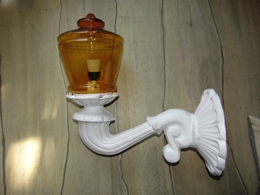 Vintage Wall Light in Aluminum & Glass, 1950s-CAQ-1436312