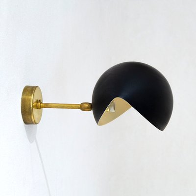 Vintage Wall Light in Brass and Aluminium, 1950s-WLO-1420304