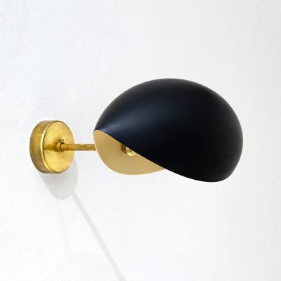 Vintage Wall Light in Brass and Aluminium, 1950s-WLO-1420304