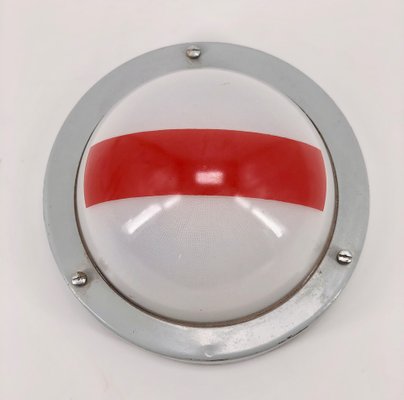 Vintage Wall Light in Grey Metal and Thick Glass, 1960s-OL-1812044