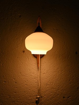 Vintage Wall Light with Opaline, 1960s-QWP-2042819