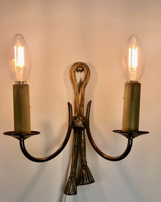 Vintage Wall Lights in Bronze, 1970s, Set of 2-RWZ-1404705