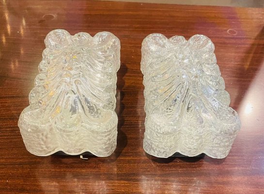 Vintage Wall Lights in Glass, 1960, Set of 2-NUO-1776189