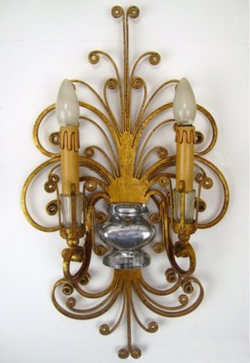 Vintage Wall Sconces from Maison Baguès, 1950s, Set of 2-FPY-1374205