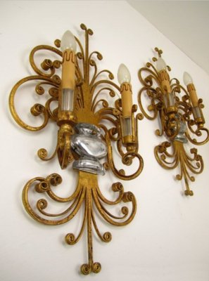 Vintage Wall Sconces from Maison Baguès, 1950s, Set of 2-FPY-1374205