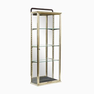 Vintage Wall Showcase in Brass-NQ-1798452