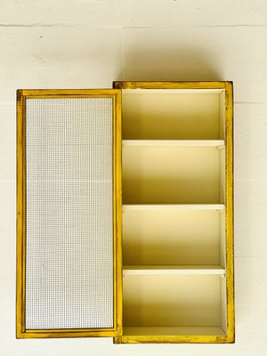 Vintage Wall Unit with Meshwire-ALG-1706780